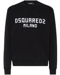 DSquared² - Cool Fit Milano Crew Neck Sweatshirt Cotton - Lyst