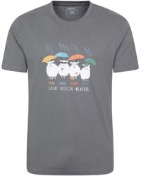 Mountain Warehouse - Great British Weather T-Shirt Breathable Summer Casual Tee Cotton - Lyst