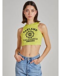 Pink Vanilla - Oakland Ribbed Cropped Vest - Lyst