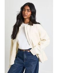 Boohoo - Oversized Pocket Detail Collared Jacket - Lyst