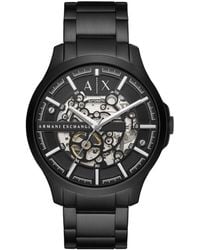 Armani Exchange - Hampton Black Watch Ax2418 Stainless Steel - Lyst