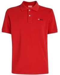 DIESEL - T-smith-div Rood Poloshirt - Lyst
