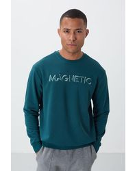 TOMMY LIFE - Printed Crew Neck Sweatshirt - Lyst