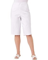 Roman Curve - Knee Length Elastic Waist Stretch Shorts - Lyst