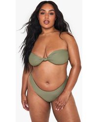 Boohoo - Plus Swimwear Essentials Bandeau Bikini Top - Lyst