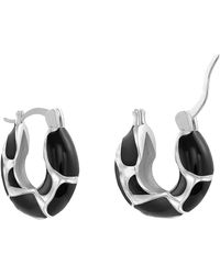 The Jewellery Stockroom - Plated Enamel Print Creole - Lyst