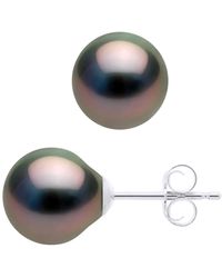 Ateliers Saint Germain - Oorbellen Van Zilver 925 En Echte Gecultiveerde Tahiti Parels Ovaal 8-9 Mm - Lyst