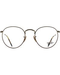 Ray-Ban - Round Polished Havana On Rx3447V Metal - Lyst