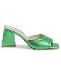 Versace 19.69 Abbigliamento Sportivo - 19V69 Sandal Simona Vit. Bot. Verde Lame' Leather - Lyst