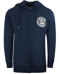Roberto Cavalli - Large Circle Design Zip-Up Hoodie Cotton - Lyst