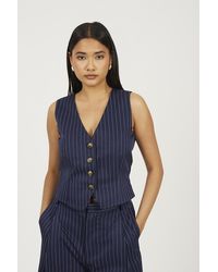 Brave Soul - Tailored Pinstripe Waistcoat - Lyst