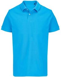 Sol's - Adult Pacific Pique Twin Needle Stitch Polo Shirt (Aqua) - Lyst