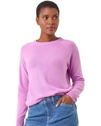 Roman - Plain Soft Crew Neck Jumper - Lyst