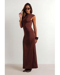 Boohoo - Super Soft Ruched Waist Sleeveless Maxi Dress - Lyst