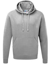Russell - Authentic Hooded Sweatshirt / Hoodie (Light Oxford) - Lyst
