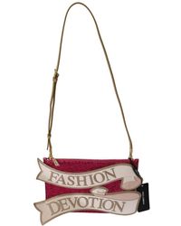 Dolce & Gabbana - Glittered Fashion Devotion Sling Cleo Purse Calf Leather - Lyst