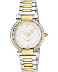 Gv2 - Berletta Swiss Quartz Diamond Dial, Two Toned Ipyg Stainless Steel Bracelet Watch - Lyst