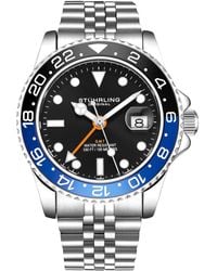 Stuhrling - Schwarz Und Blau Meridian Gmt Quarz 42Mm - Lyst