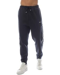 BOSS - Hadikonos Contrast Gestreepte Joggingbroek (donkerblauw) - Lyst