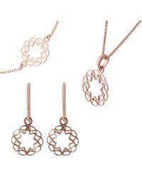 Orphelia - 'jasmine' Dames 925 Sterling Zilveren Set: Armband + Oorbellen + Ketting - Lyst