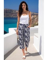 Roman - Classic Floral Print Cropped Trouser - Lyst