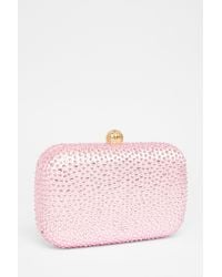 Quiz - Diamante Clip Box Bag Glass - Lyst
