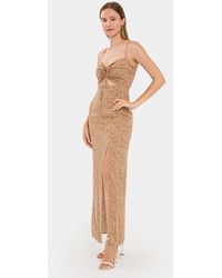 Hiccup - Floral Maxi Dress With Bust Cut-Out - Lyst