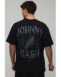 BoohooMAN - Oversized Johnny Cash License Print T-Shirt - Lyst