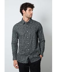 MAINE - Floral Print Long Sleeve Shirt Cotton - Lyst