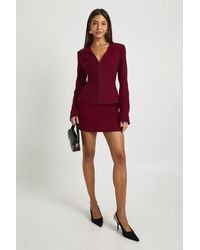 Boohoo - Tailored Barrel Sleeve Cinch Waist Blazer - Lyst