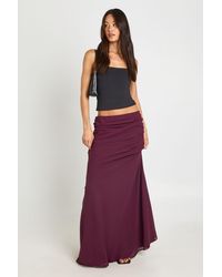 Boohoo - Tall Low Waist Chiffon Maxi Skirt - Lyst
