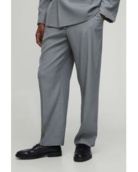 BoohooMAN - Relaxed Fit Crease Front Pants - Lyst