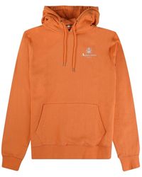 Aquascutum - Active Small Logo Rust Hoodie Cotton - Lyst
