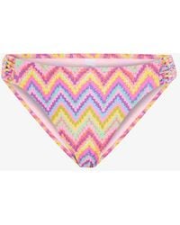 Penti - Zigzag Macrame Low Waist Bikini Bottoms - Lyst