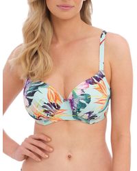 Fantasie - Tropical Underwired Gathered Bikini Top - Lyst