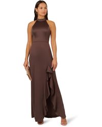 Adrianna Papell - Halter Slim Coulmn Gown - Lyst