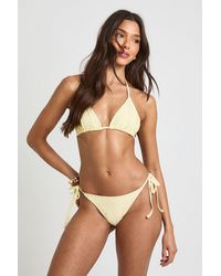 Boohoo - Essentials Tie Side Bikini Bottom - Lyst