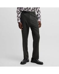 HUGO - Randy243 Tapered-fit Broek In Grijs - Lyst