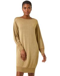 Roman - Shimmer Slash Neck Jumper Dress - Lyst