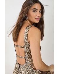 Nasty Gal - Cluster Hand Embellished Strappy Back Mini Dress - Lyst