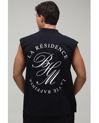 BoohooMAN - Oversized La Residence Print Tank - Lyst