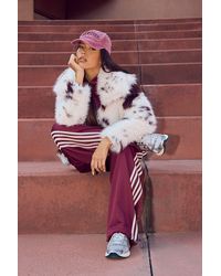 Boohoo - Side Stripe Tricot Adjustable Cuff Wide Leg Jogger - Lyst