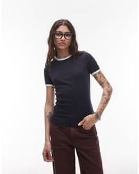 ARKET - Jersey Ribbed T-Shirt - Lyst
