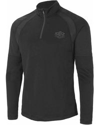 Umbro - Graphic Logo Lange Mouw Zwart 1/4 Zip Up Ptf Top 65846g Kmk - Lyst