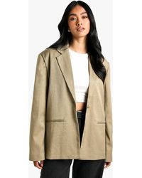 Boohoo - Tailored Single Breast Oversized Blazer - Lyst
