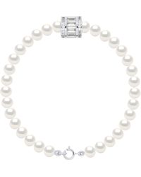 Ateliers Saint Germain - Bracelet Row Of Real Cultured Freshwater Pearls Semi Round 5-6 Mm - Lyst