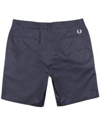 Fred Perry - S1507 738 Navy Blue Shorts Cotton - Lyst