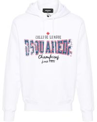 DSquared² - Cool Fit Faded College League Logo Hoodie Cotton - Lyst