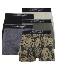 Ed Hardy - 5 Pack Cotton Breathable Boxers Underwear - Lyst