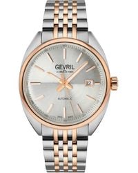 Gevril - Five Points 48700 Swiss Made Automatic Sellita Sw200 Dial Two Tone Stainless Steel Luminous Date Watch - Lyst
